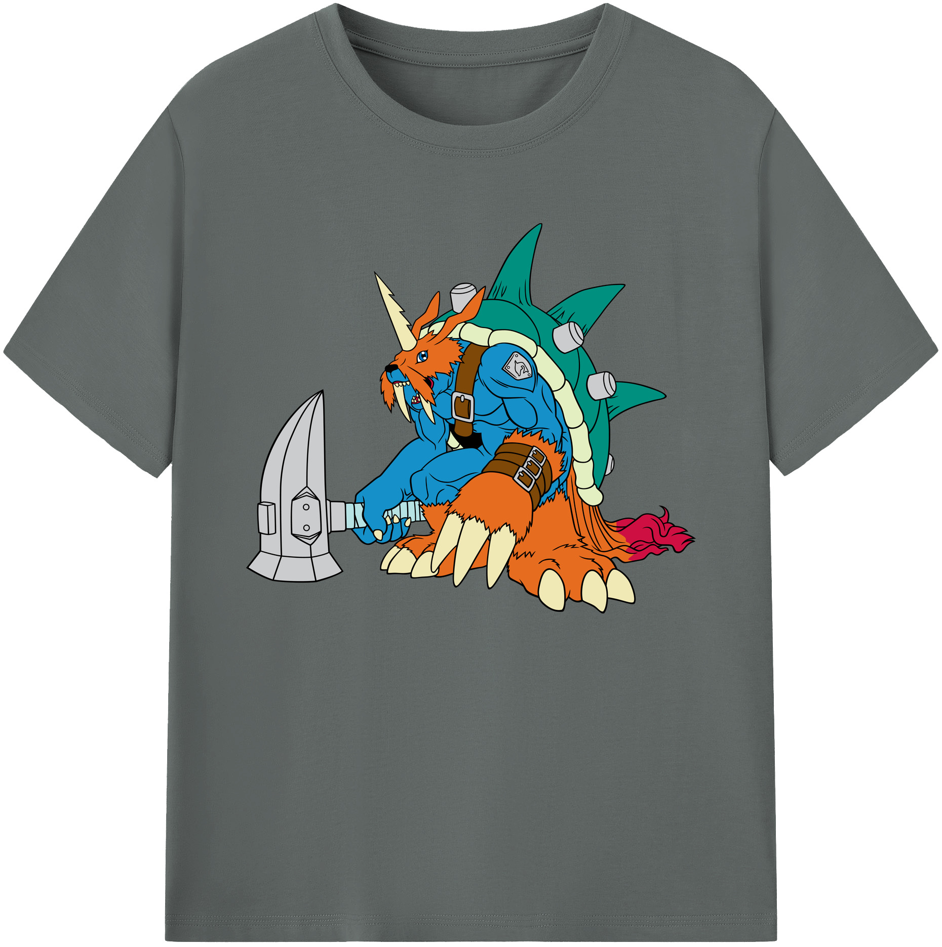 （画像用） Digimon デジタルモンスター/デジモン 綿100％ メンズ半袖Tシャツ｜肌触りやわらか＆通気性